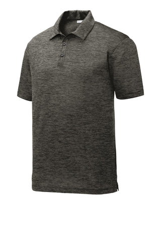 Sport-Tek PosiCharge Electric Heather Polo (Grey-Black Electric)