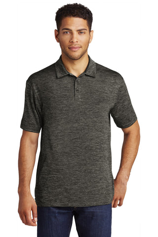 Sport-Tek PosiCharge Electric Heather Polo (Grey-Black Electric)