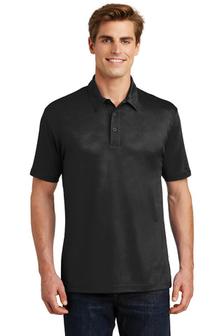 Sport-Tek Embossed PosiCharge Tough Polo (Black)