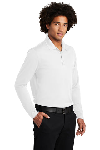 Sport-Tek PosiCharge RacerMesh Long Sleeve Polo (White)