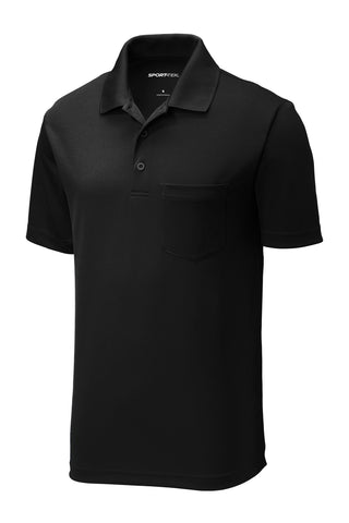 Sport-Tek PosiCharge RacerMesh Pocket Polo (Black)