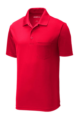 Sport-Tek PosiCharge RacerMesh Pocket Polo (True Red)