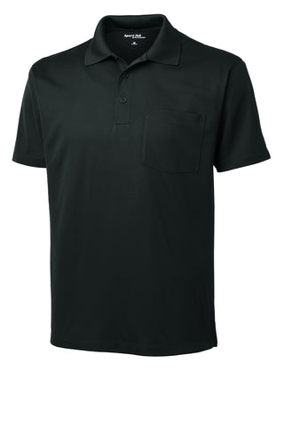 Sport-Tek Micropique Sport-Wick Pocket Polo (Black)