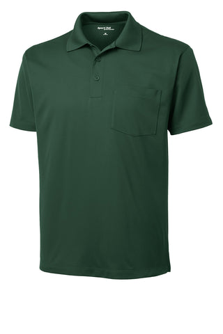 Sport-Tek Micropique Sport-Wick Pocket Polo (Forest Green)