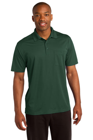 Sport-Tek Micropique Sport-Wick Pocket Polo (Forest Green)