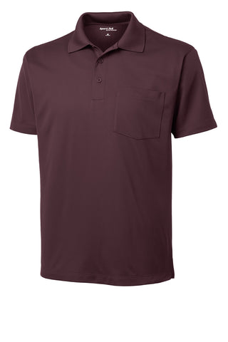 Sport-Tek Micropique Sport-Wick Pocket Polo (Maroon)