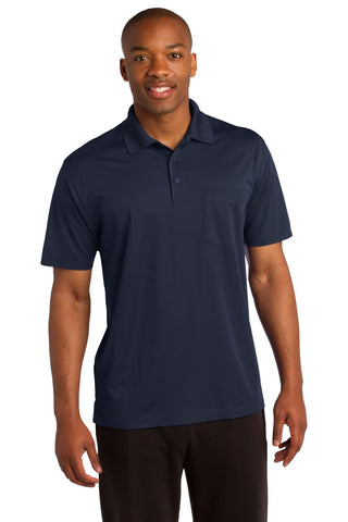 Sport-Tek Micropique Sport-Wick Pocket Polo (True Navy)