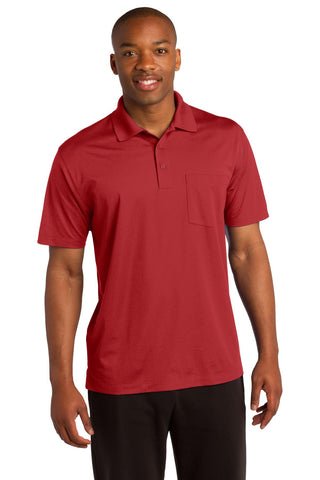 Sport-Tek Micropique Sport-Wick Pocket Polo (True Red)