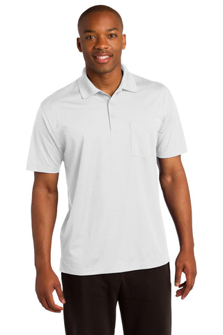 Sport-Tek Micropique Sport-Wick Pocket Polo (White)