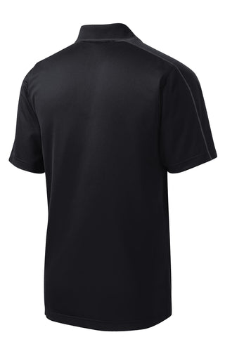 Sport-Tek Micropique Sport-Wick Piped Polo (Black/ Iron Grey)