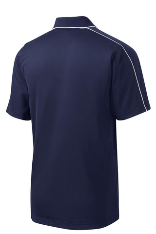 Sport-Tek Micropique Sport-Wick Piped Polo (True Navy/ White)