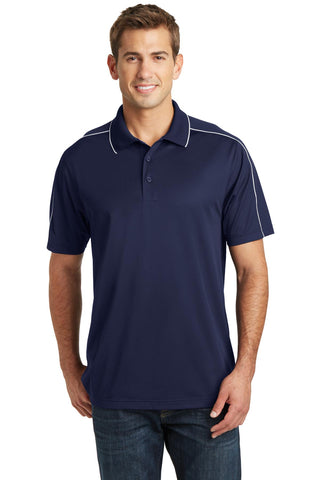 Sport-Tek Micropique Sport-Wick Piped Polo (True Navy/ White)