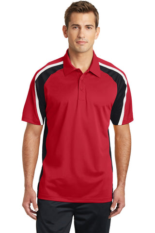 Sport-Tek Tricolor Micropique Sport-Wick Polo (True Red/ Black/ White)