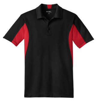 Sport-Tek Side Blocked Micropique Sport-Wick Polo (Black/ True Red)