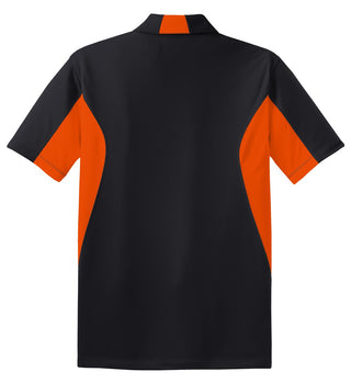 Sport-Tek Side Blocked Micropique Sport-Wick Polo (Black/ Deep Orange)