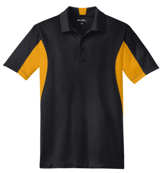 Sport-Tek Side Blocked Micropique Sport-Wick Polo (Black/ Gold)