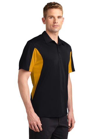 Sport-Tek Side Blocked Micropique Sport-Wick Polo (Black/ Gold)