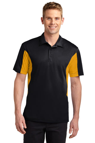 Sport-Tek Side Blocked Micropique Sport-Wick Polo (Black/ Gold)