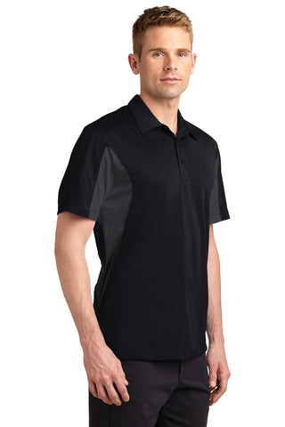 Sport-Tek Side Blocked Micropique Sport-Wick Polo (Black/ Iron Grey)