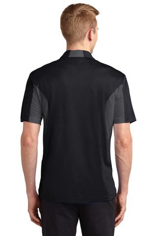 Sport-Tek Side Blocked Micropique Sport-Wick Polo (Black/ Iron Grey)