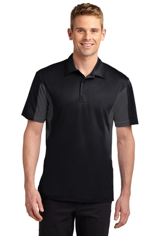 Sport-Tek Side Blocked Micropique Sport-Wick Polo (Black/ Iron Grey)