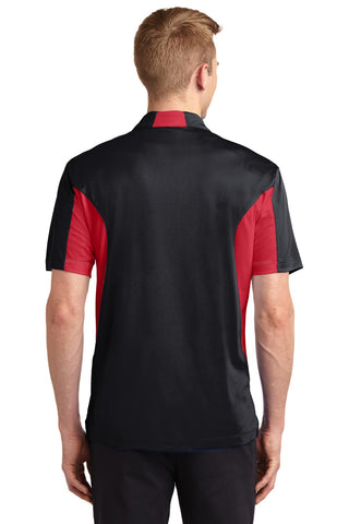 Sport-Tek Side Blocked Micropique Sport-Wick Polo (Black/ True Red)