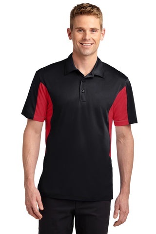 Sport-Tek Side Blocked Micropique Sport-Wick Polo (Black/ True Red)