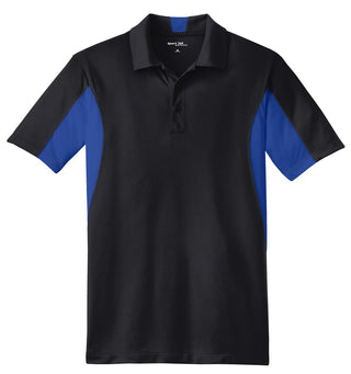 Sport-Tek Side Blocked Micropique Sport-Wick Polo (Black/ True Royal)