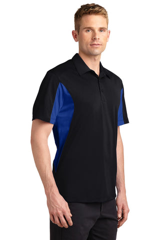 Sport-Tek Side Blocked Micropique Sport-Wick Polo (Black/ True Royal)