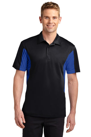 Sport-Tek Side Blocked Micropique Sport-Wick Polo (Black/ True Royal)