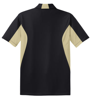 Sport-Tek Side Blocked Micropique Sport-Wick Polo (Black/ Vegas Gold)