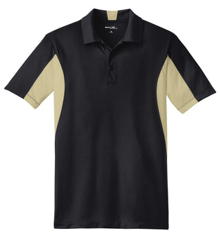 Sport-Tek Side Blocked Micropique Sport-Wick Polo (Black/ Vegas Gold)