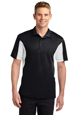 Sport-Tek Side Blocked Micropique Sport-Wick Polo (Black/ White)