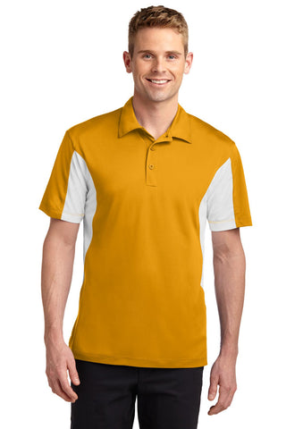 Sport-Tek Side Blocked Micropique Sport-Wick Polo (Gold/ White)