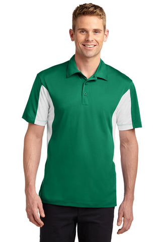 Sport-Tek Side Blocked Micropique Sport-Wick Polo (Kelly Green/ White)