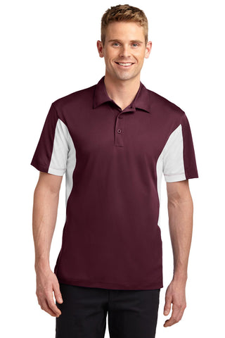 Sport-Tek Side Blocked Micropique Sport-Wick Polo (Maroon/ White)