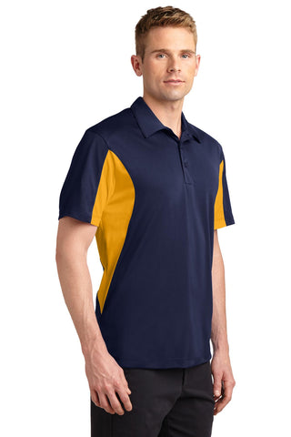 Sport-Tek Side Blocked Micropique Sport-Wick Polo (True Navy/ Gold)