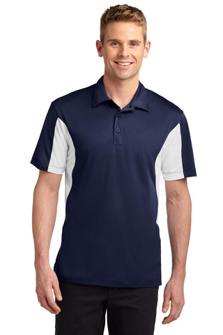 Sport-Tek Side Blocked Micropique Sport-Wick Polo (True Navy/ White)