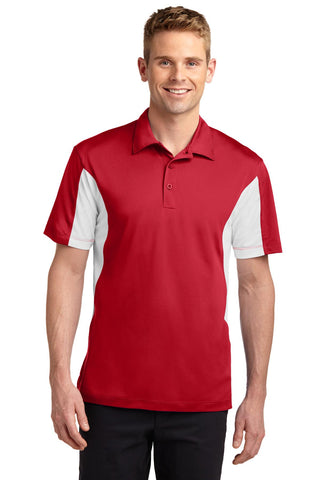 Sport-Tek Side Blocked Micropique Sport-Wick Polo (True Red/ White)