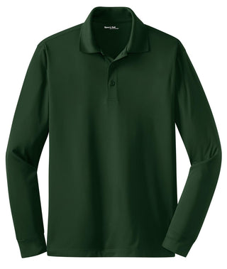 Sport-Tek Long Sleeve Micropique Sport-Wick Polo (Forest Green)