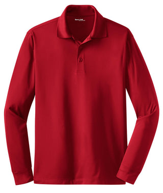 Sport-Tek Long Sleeve Micropique Sport-Wick Polo (True Red)