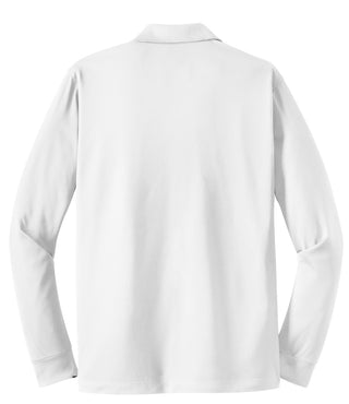 Sport-Tek Long Sleeve Micropique Sport-Wick Polo (White)