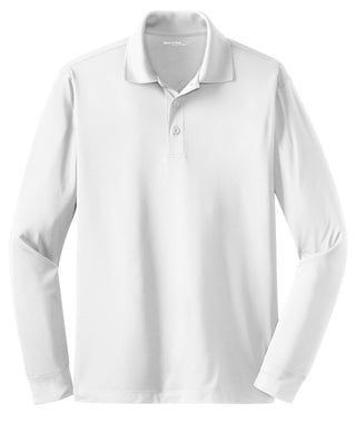 Sport-Tek Long Sleeve Micropique Sport-Wick Polo (White)