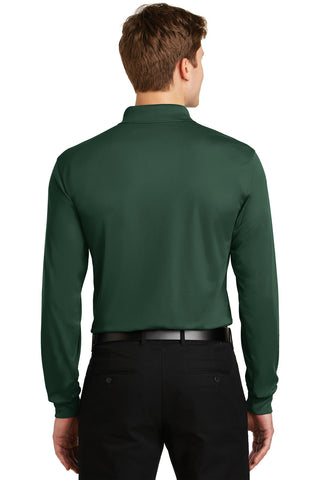 Sport-Tek Long Sleeve Micropique Sport-Wick Polo (Forest Green)