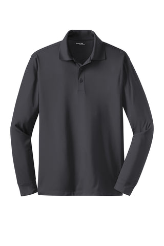 Sport-Tek Long Sleeve Micropique Sport-Wick Polo (Iron Grey)