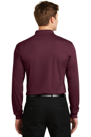 Sport-Tek Long Sleeve Micropique Sport-Wick Polo (Maroon)