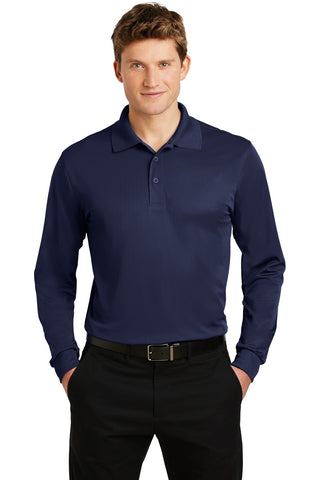 Sport-Tek Long Sleeve Micropique Sport-Wick Polo (True Navy)