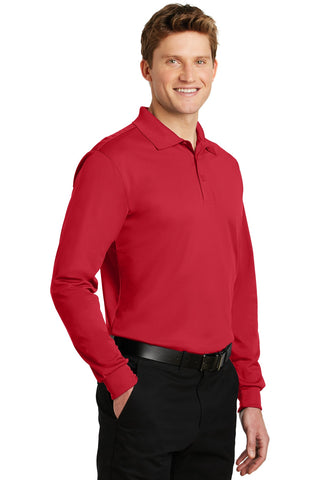 Sport-Tek Long Sleeve Micropique Sport-Wick Polo (True Red)