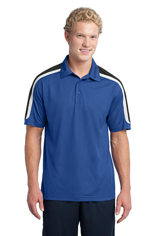 Sport-Tek Tricolor Shoulder Micropique Sport-Wick Polo (True Royal/ Black/ White)