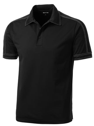 Sport-Tek Contrast Stitch Micropique Sport-Wick Polo (Black)